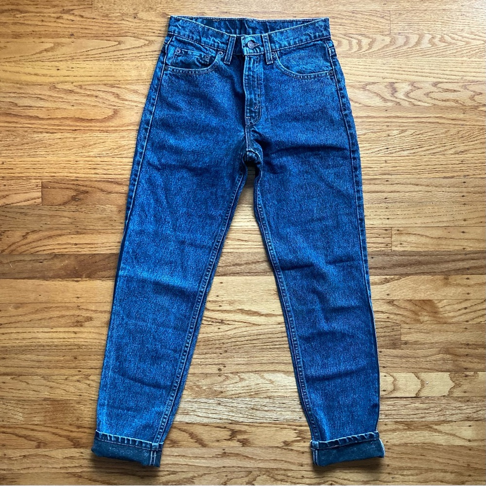 Vintage LEVI 512 Overdyed Blue Jeans | 28x30